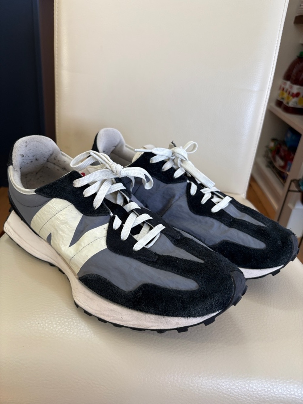 New Balance Black and Gray Retro Runner Sneakers